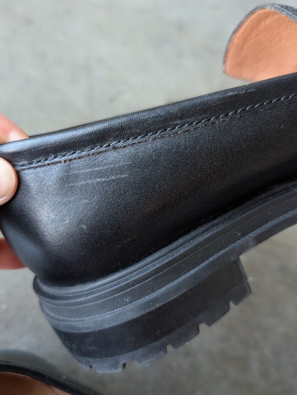 Madewell Bradley Lugsole Loafer in True Black Leather size 7.5 - Picture 7 of 9